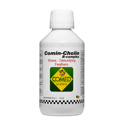 Comin-Cholin B-Complex – Stress & Feather Support for Birds - COMIN-CHOLIN-250ML - Comed Science - Bird Supplement