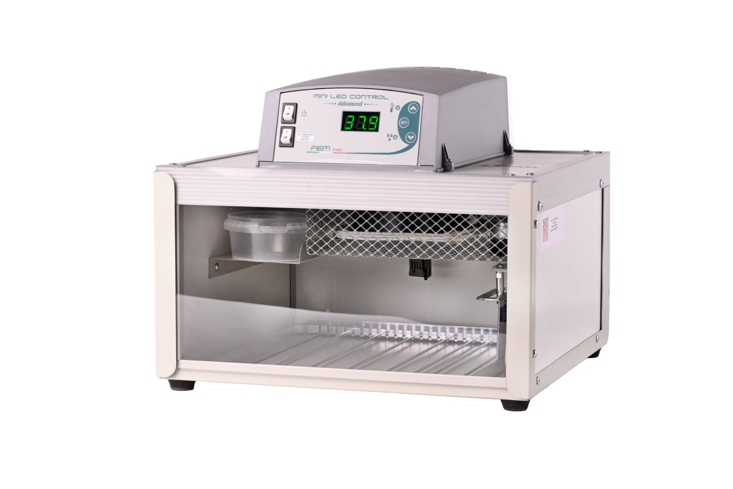 FIEM CIP 28 compact egg incubator with transparent door and MINI LED control