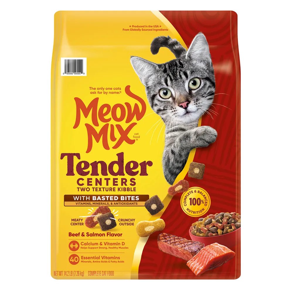 Meow Mix Tender Centers - Dry Cat Food, Beef & Salmon 1.42kg - MM-CAT-TCB-142 - Meow Mix - Cats