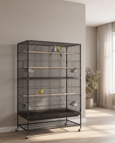 2-Tier Aviary Flight Cage – Model A33 -  - Loolizoo - Bird Aviary