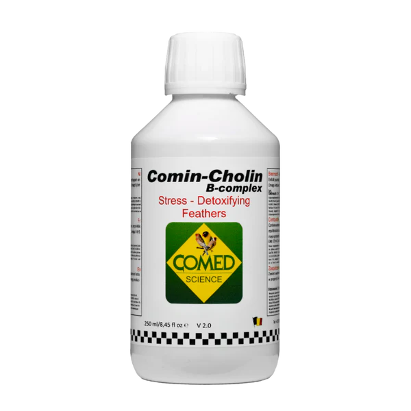 Comin-Cholin B-Complex by Comed Science – vitamin and amino acid solution for birds under stress
