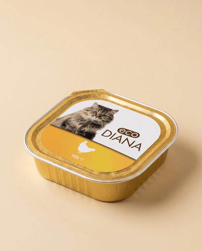 eco DIANA Paté with Chicken - Complete Wet Cat Food 100g Tray - DIA-CAT-CHK-100 - eco DIANA - Cat Wet Food