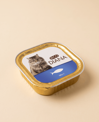 eco DIANA Paté with Fish - Complete Wet Cat Food 100g Tray - DIA-CAT-FSH-100 - eco DIANA - Cat Wet Food