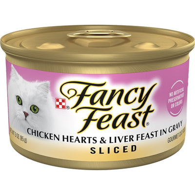 Fancy Feast Sliced Chicken Hearts & Liver in Gravy - Wet Cat Food 85g - FF-CAT-CHL-85 - Fancy Feast - Cat Wet Food