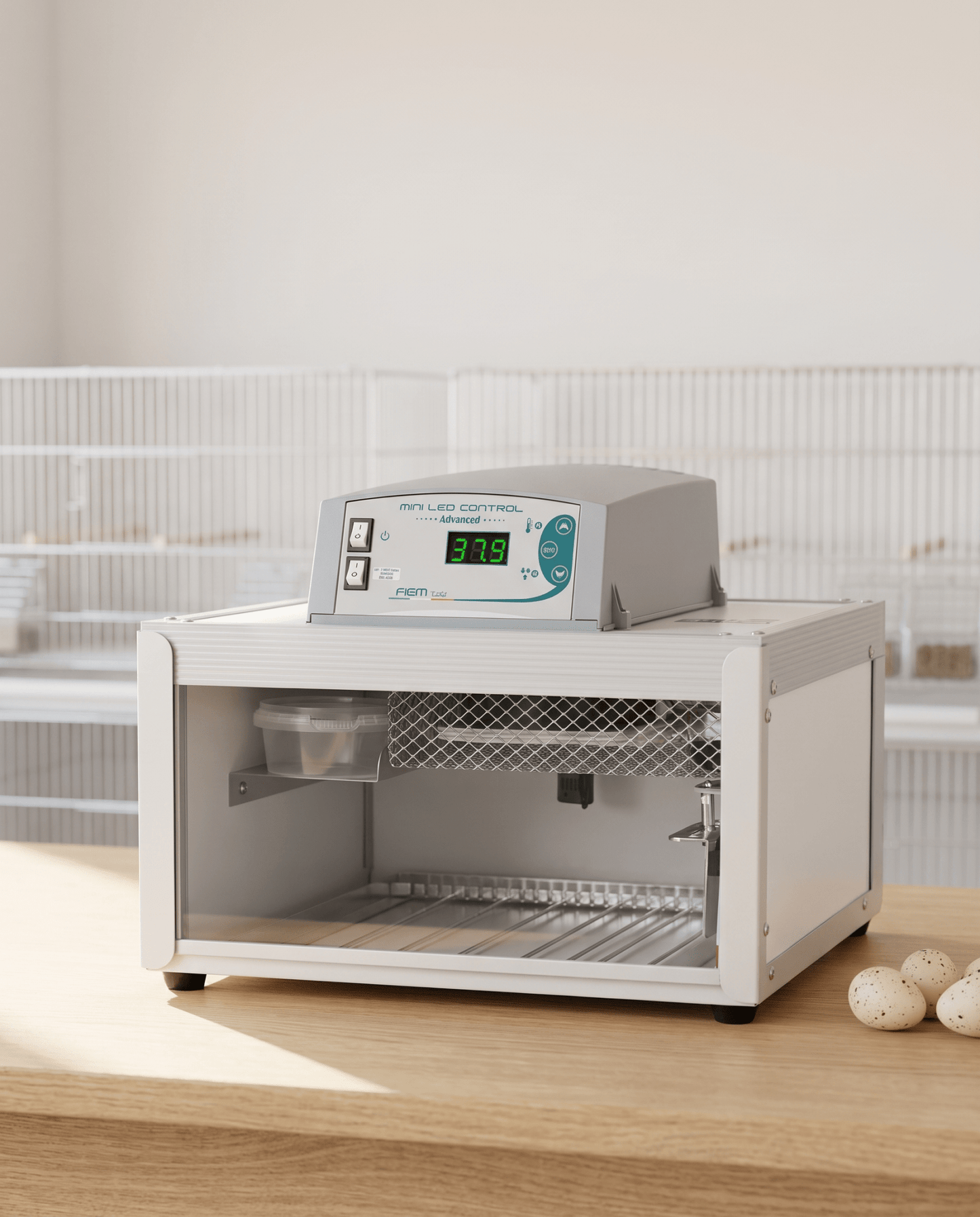 FIEM CIP 28 Compact Egg Incubator & Hatcher – MINI LED, 28 Eggs - FIEM-CIP28-LM-PVC - FIEM - Egg Incubator