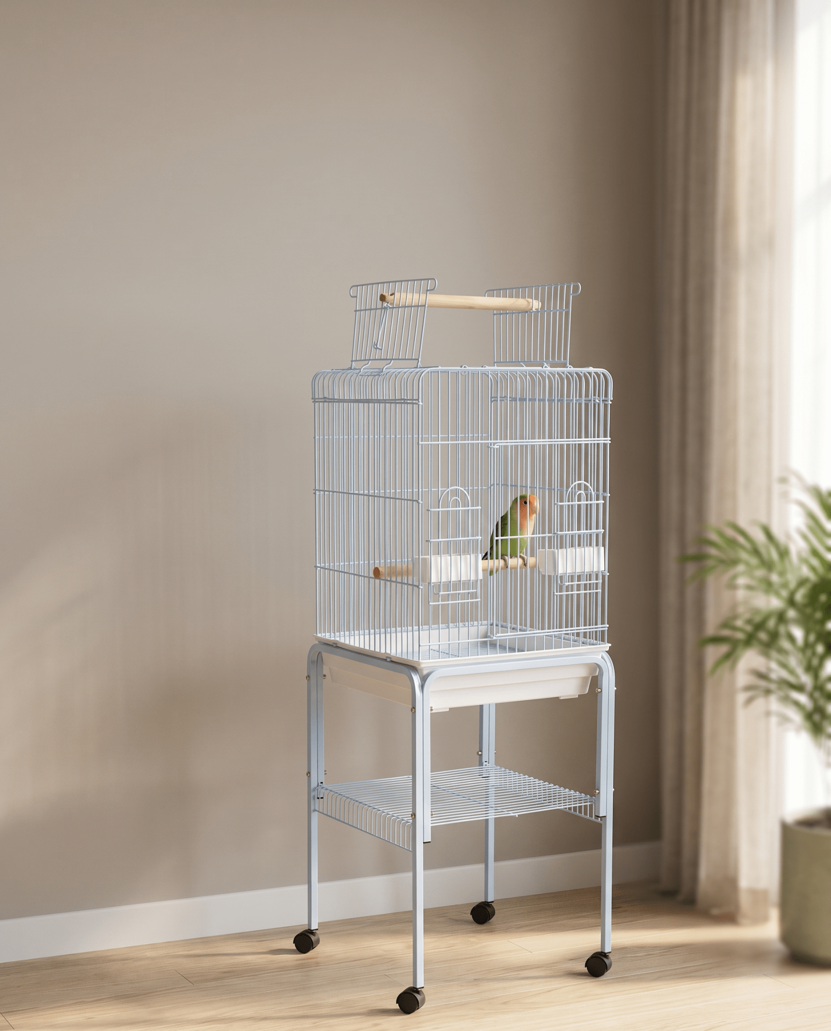 Hand-Feeding Cage with Rolling Stand – Model 1901 -  - Loolizoo - Bird Cage