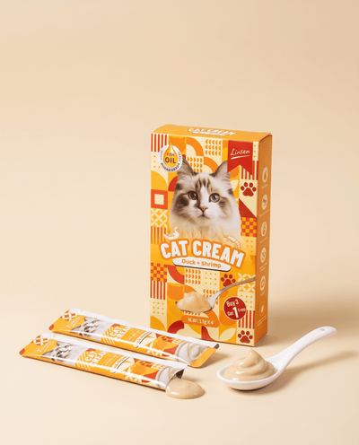 Linsen Cat Cream - Lickable Cat Treat Duck & Shrimp 4 x 17g - LNS-CAT-DSH-68 - Linsen - Cat Treat