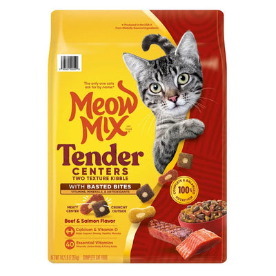 Meow Mix Tender Centers - Dry Cat Food, Beef & Salmon 1.42kg - MM-CAT-TCB-142 - Meow Mix - Cats