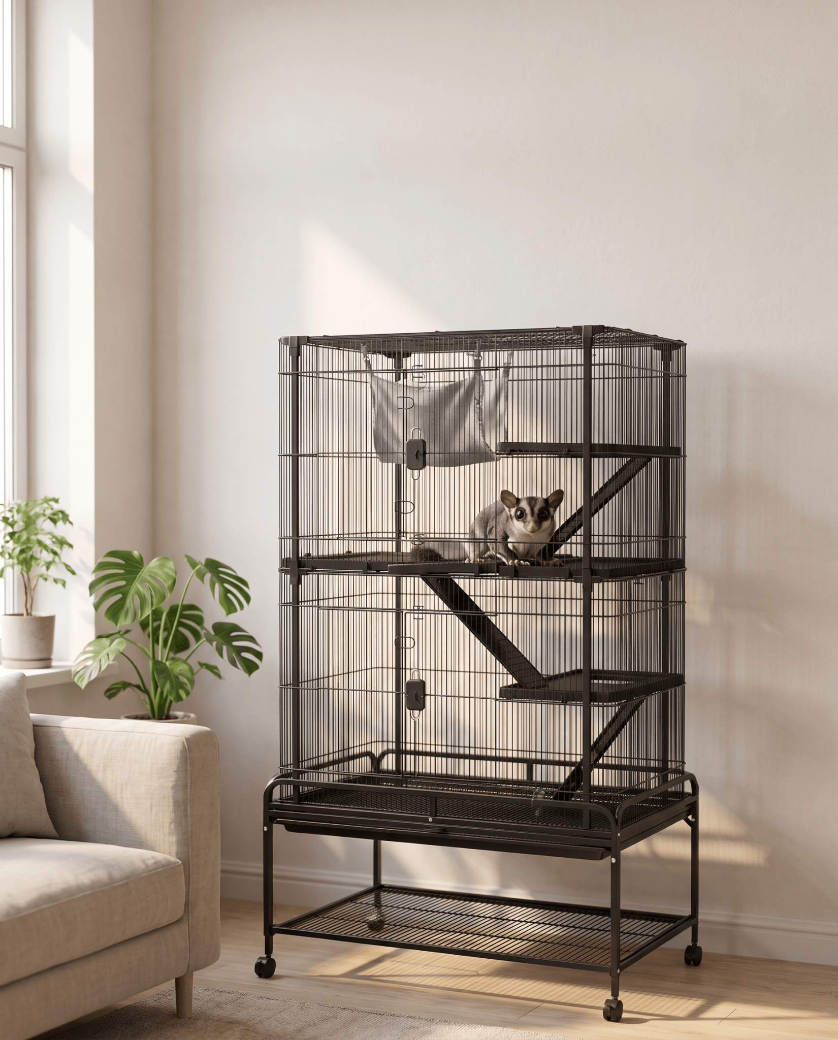 Multi-Level Small Animal Cage Model D672 -  - Loolizoo - Small Animal Cage