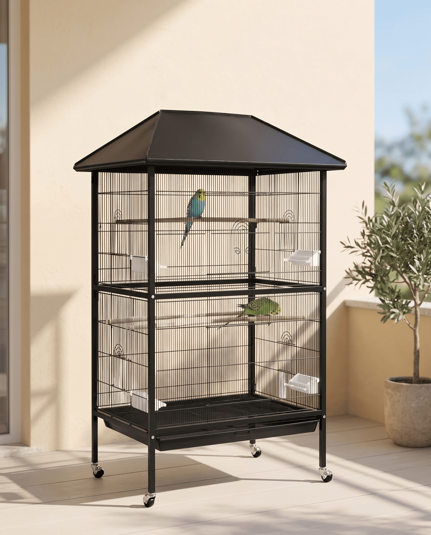 Outdoor Aviary Cage with Roof – Model A01 -  - Loolizoo - Bird Aviary